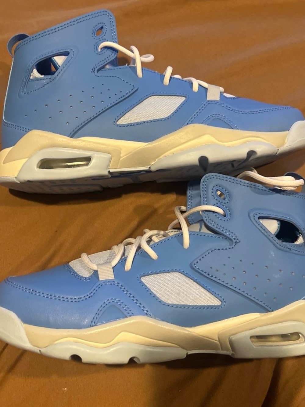 Jordan Men’s Light Blue and White High-Top Athletic Sneakers